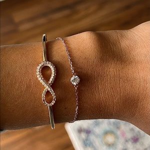 Swarovski infinity bangle